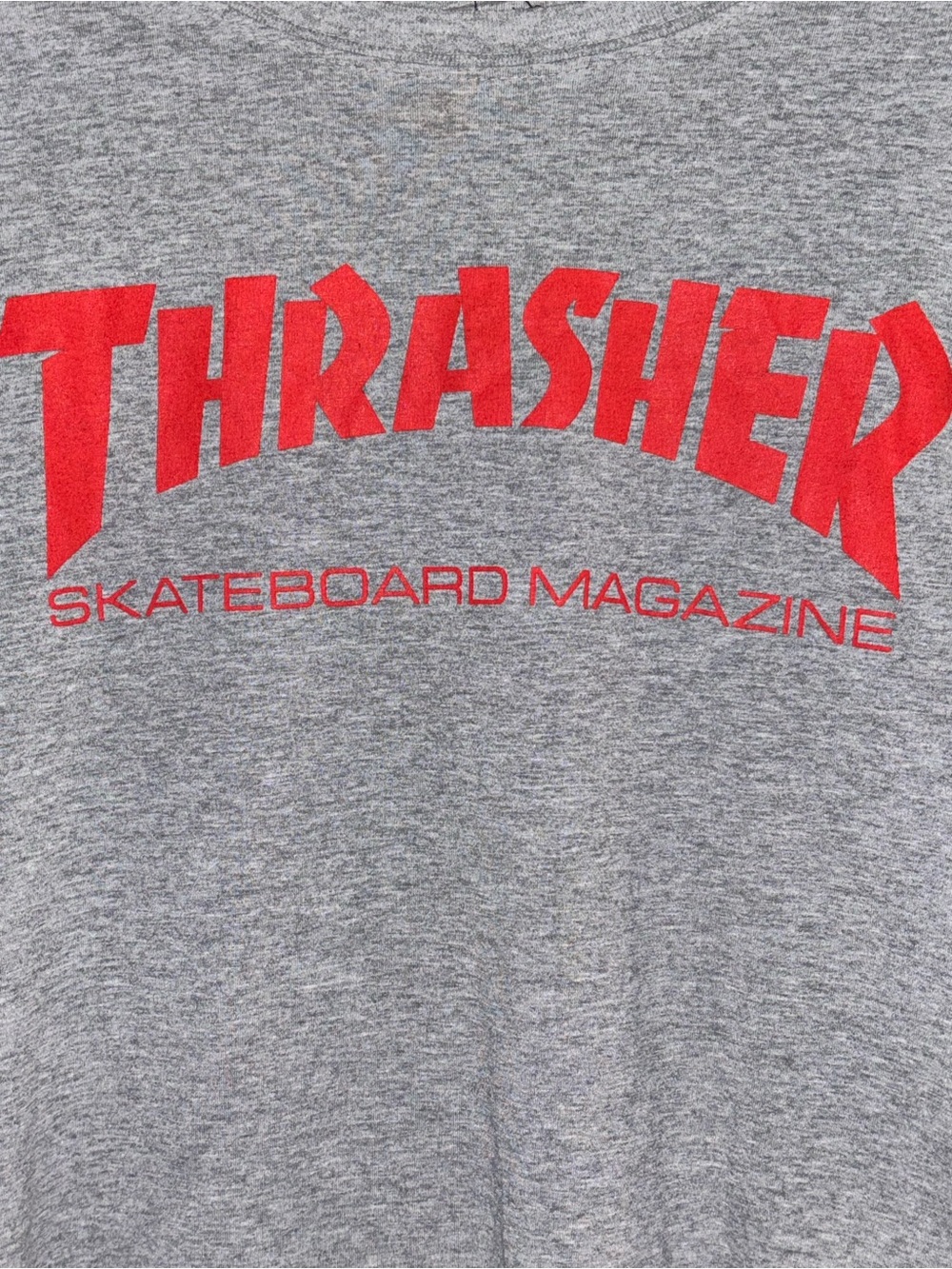 Thrasher Short-Sleeve Tee in Heather Gray with Red Logo - Picture 2 of 2